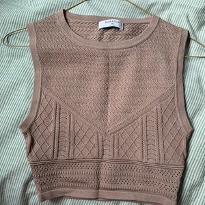 Aritzia Babaton Pointelle cropped tank